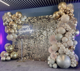 Gold sequin wall
