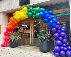 Pride balloon arch